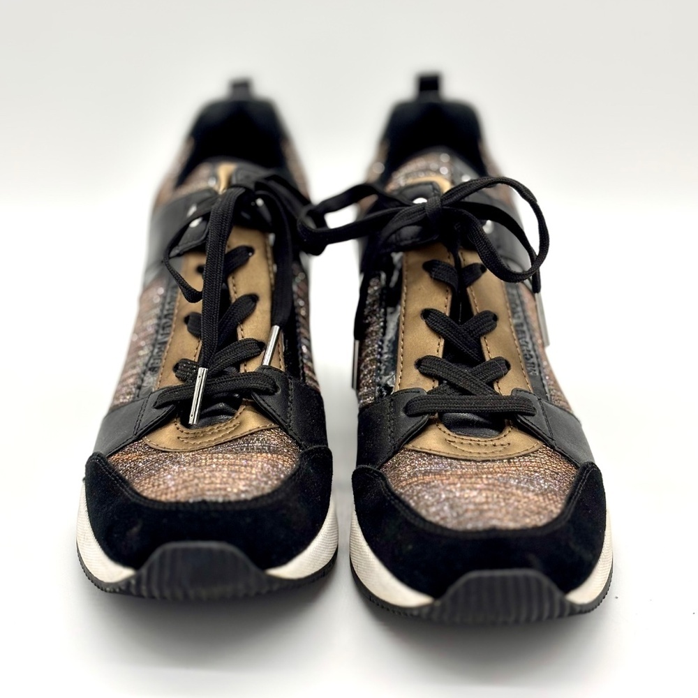 Michael Kors Georgie Chain-Mesh and Leather Trainer Size 8 - Picture 3 of 8